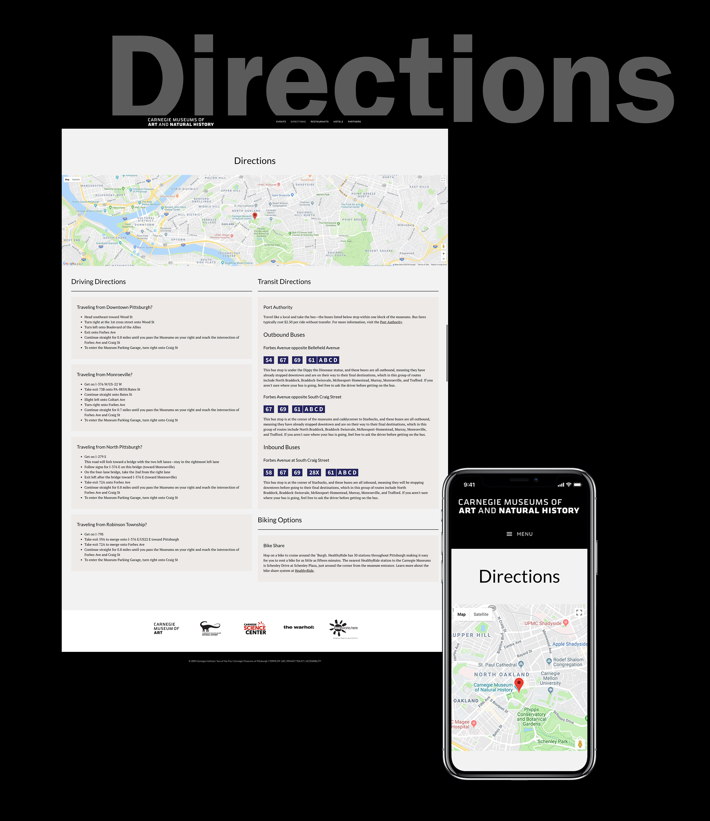 Directions page