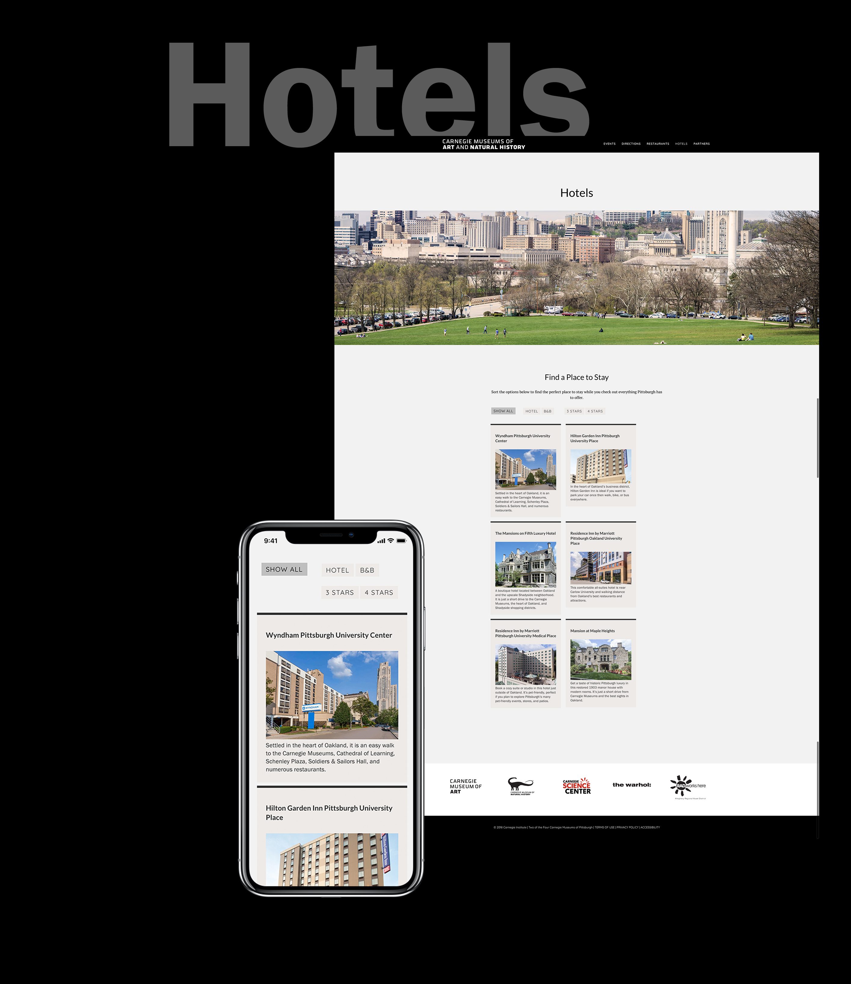 Hotels page