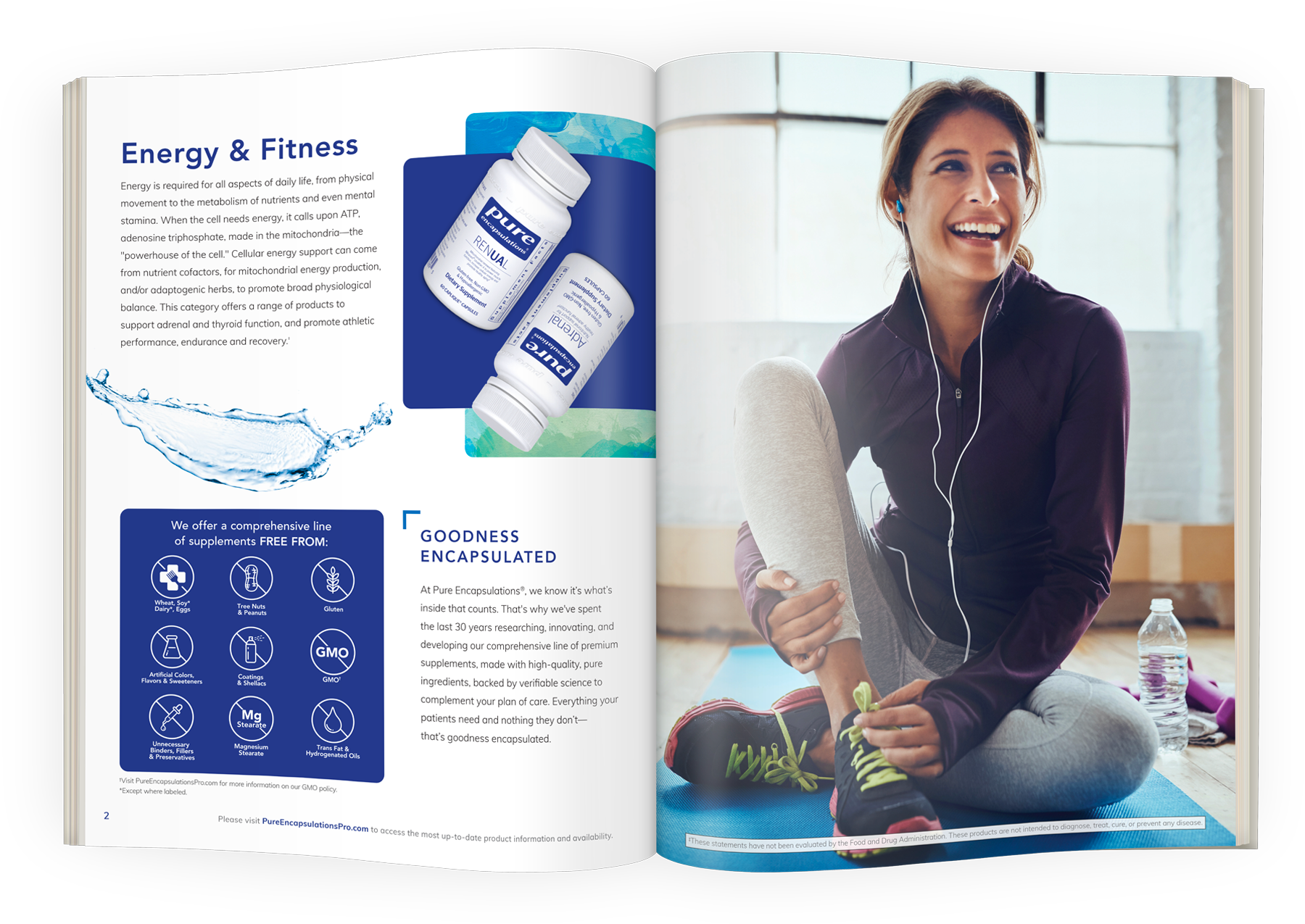 Energy & Fitness intro page